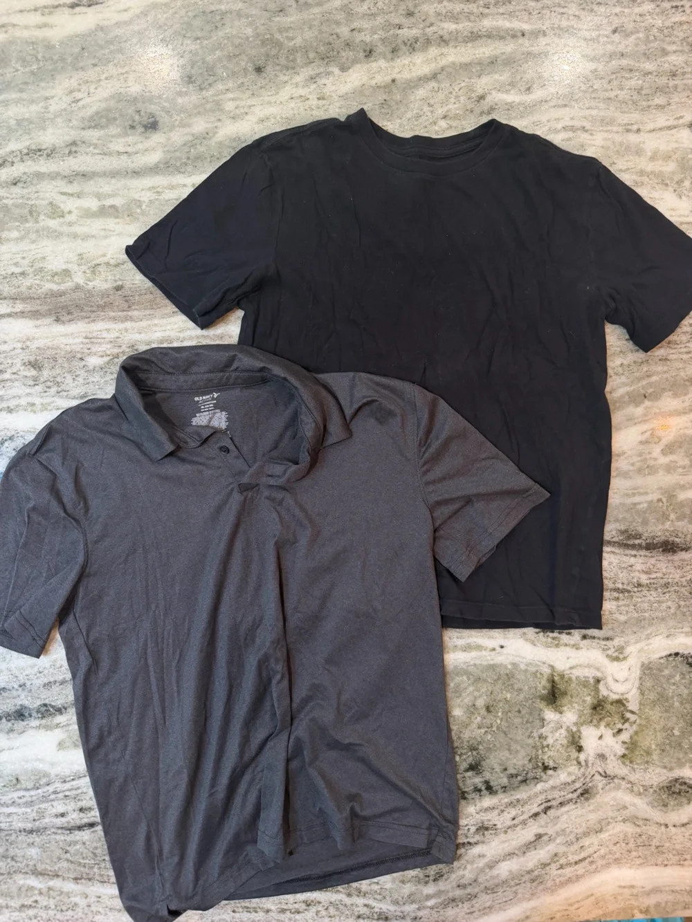 Old Navy Black Tee and Charcoal Polo - Boys' Casual Tops Size Youth XL (14-16)